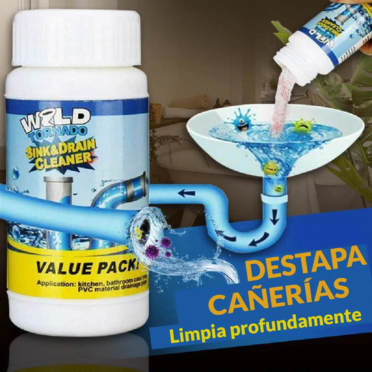 POLVO DESTAPADOR DE TUBERÍAS LIMPIADOR DE TUBERÍAS CAÑERAS MD